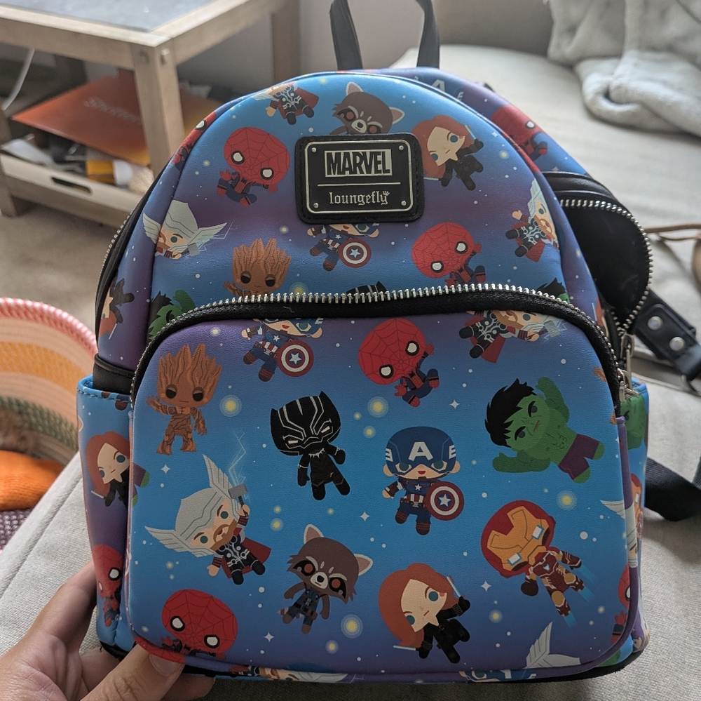 Loungefly Marvel Superheroes Blue Backpack